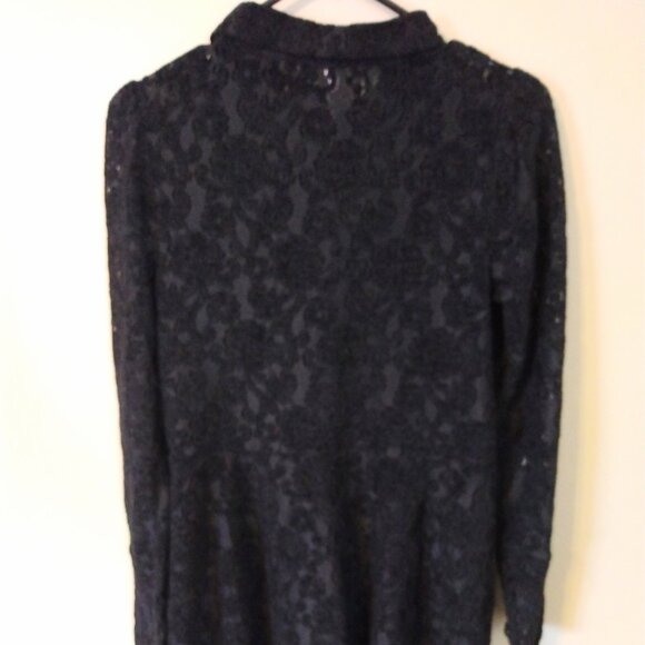 Free People Black Lace Heather Tunic Size S - Picture 8 of 8